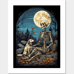 Love of Dog and Skeleton - fear and hunger Posters and Art